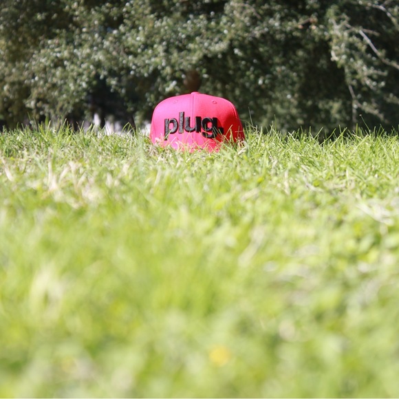 Yupoong SnapBack Hat/Cap Red with Black Plug Embroidered Logo Adjustable OS - Picture 4 of 4